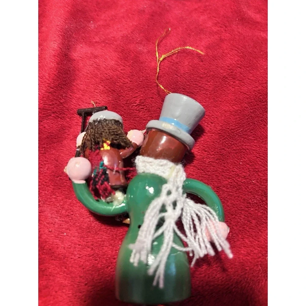 VTG Christmas Carol Handpainted Bob Cratchit & Tiny Tim Kurt S. Adler Ornament